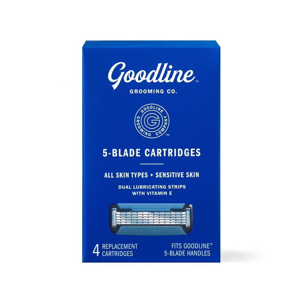 Goodline Grooming Co. 5-Blade Razor Blade Refills, 4 CT