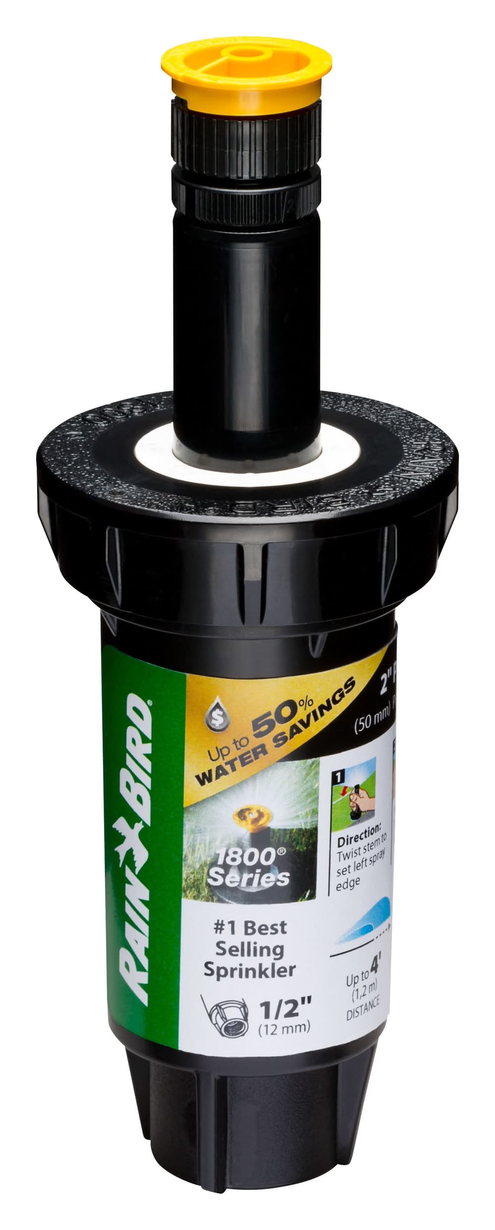 Rain Bird 3-ft 4-ft Adjustable Spray 2-in Pop-Up Spray Head Sprinkler