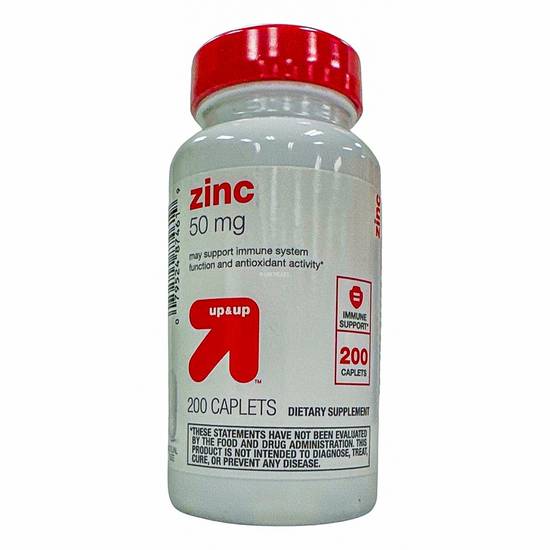 Up&Up Zinc Dietary Supplement 50 mg Caplets