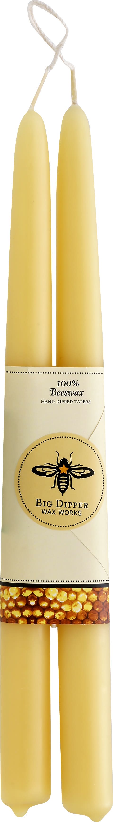 Big Dipper Wax Works Hand Dipped Natural Tapers (2 ct)