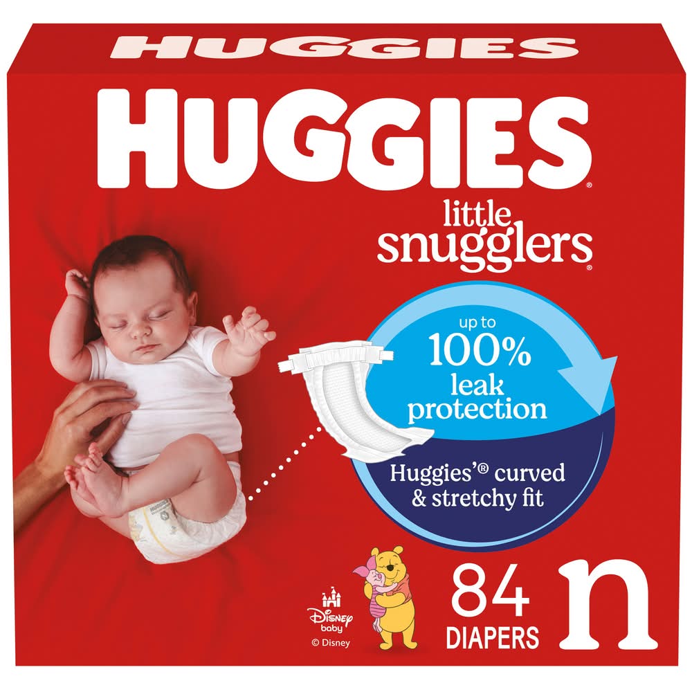 Huggies Little Snugglers Diapers, Newborn (84 ct)