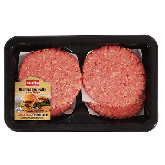 Weis Quality Gourmet Burgers Bacon and Cheddar