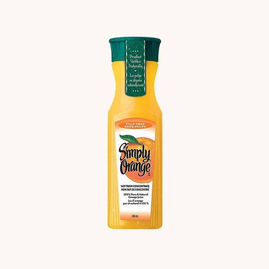 Simply orange 100% sans pulpe (340 ml) - pulp free (340ml)