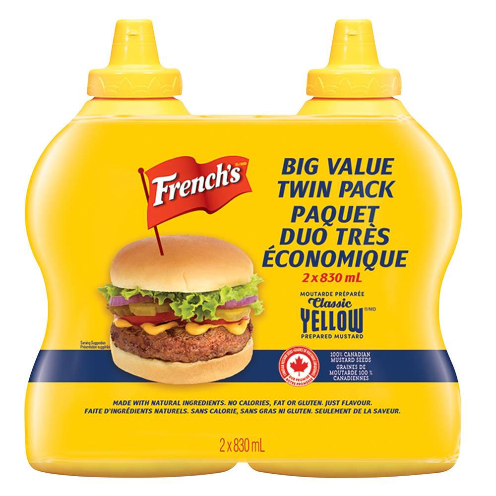 French’S Yellow Mustard, 2 X 830 Ml