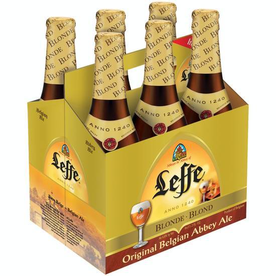 Leffe Riginal Belgian Abbey Blonde Ale (6 x 11.2 fl oz)
