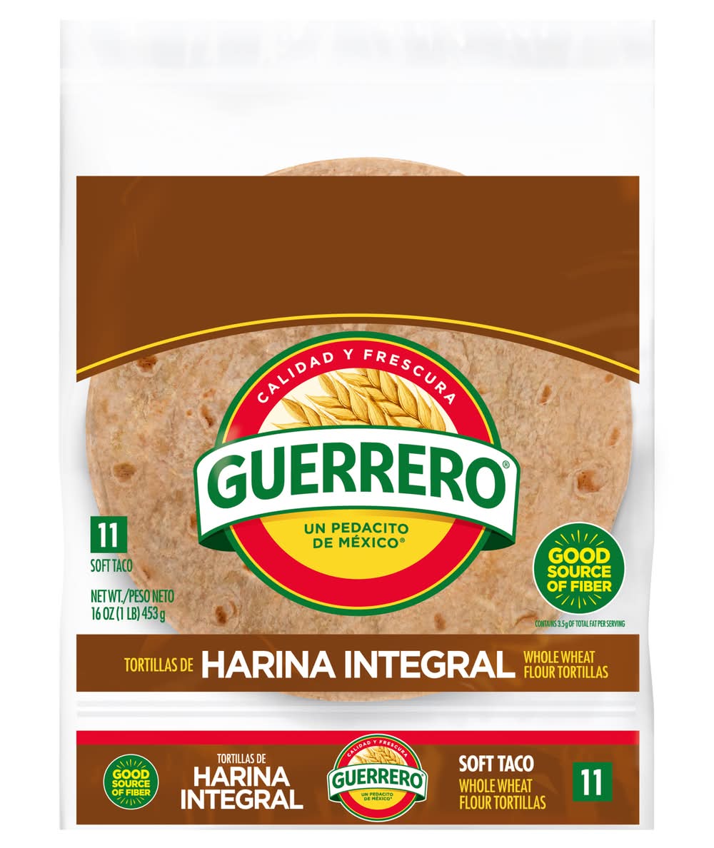 Guerrero Whole Wheat Flour Tortillas De Harina Integral (15 oz)