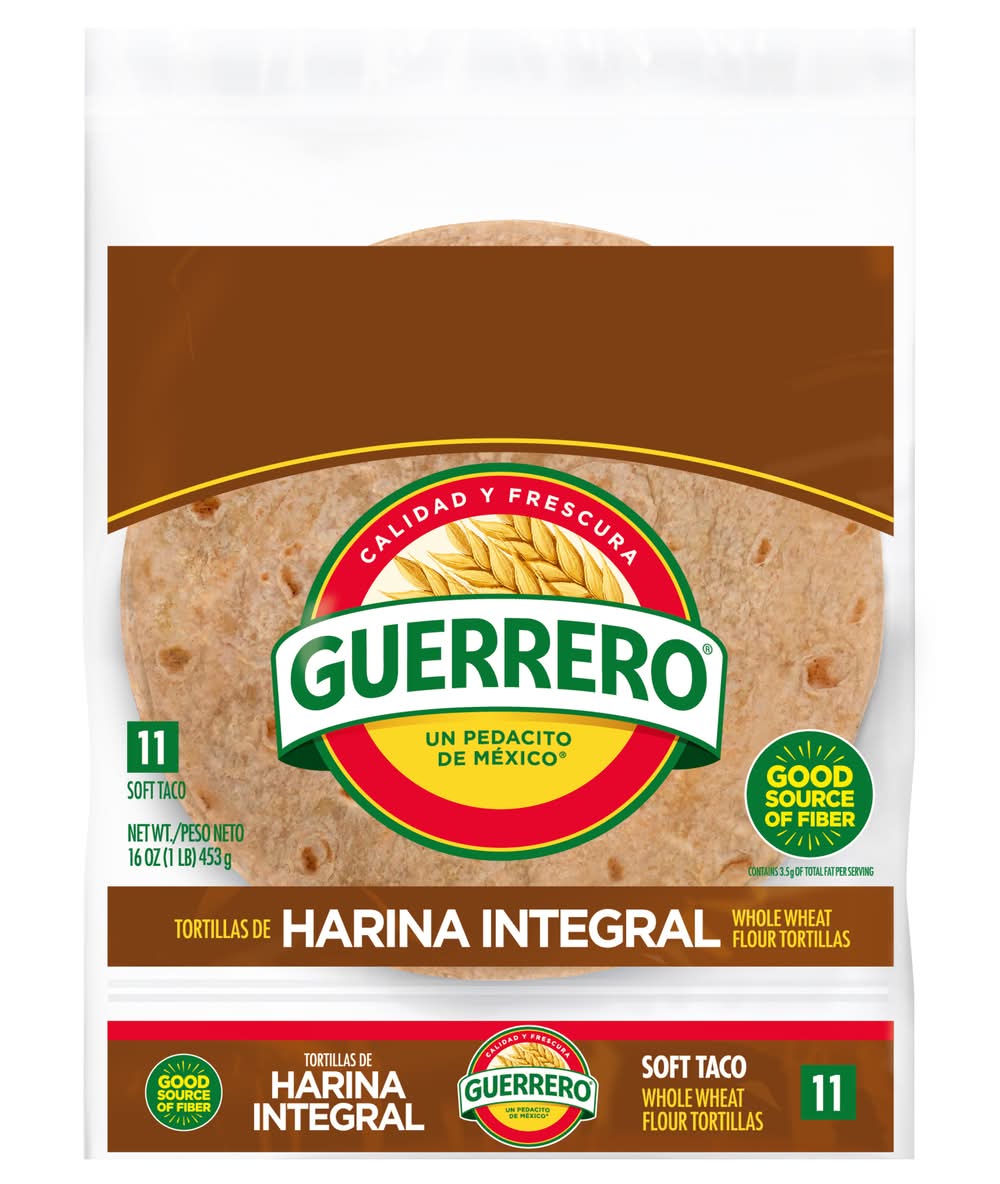 Guerrero Whole Wheat Flour Tortillas De Harina Integral (15 oz)