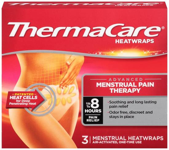 ThermaCare Advanced Menstrual Pain Therapy Heatwraps,  3 CT