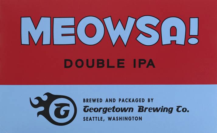 Georgetown Brewing Co. Meowsa Double Ipa Beer (6 ct, 12 fl oz)