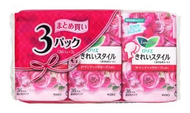 ロリエ　きれいスタイル　ローズ36×3(36枚×3個)