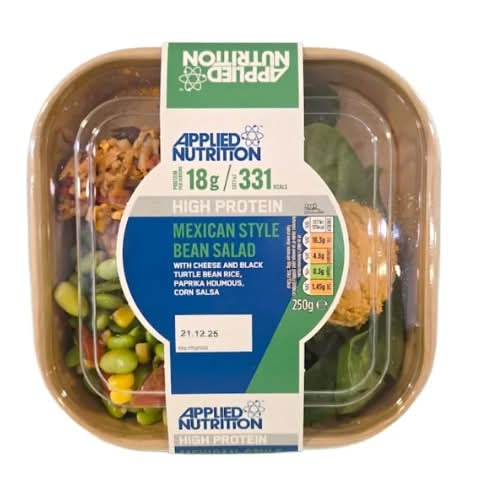 Morrisons Applied Nutrition Mexican Bean Salad Bowl & Houmous 250g