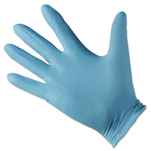 Blue Nitrile Gloves, Size Large - 100 Ct