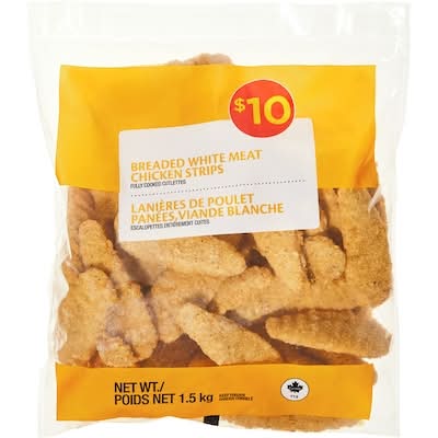 Frozen Breaded White Meat Chicken Strips (1.5 kg)