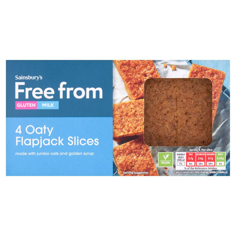 Sainsbury's Deliciously Free From Flapjack Slices x4
