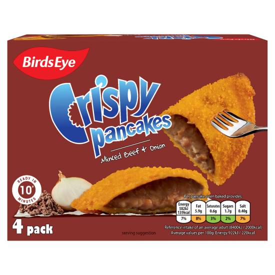 Brids Eye Minced Beef-Onion, Crispy Pancakes (4 pack)