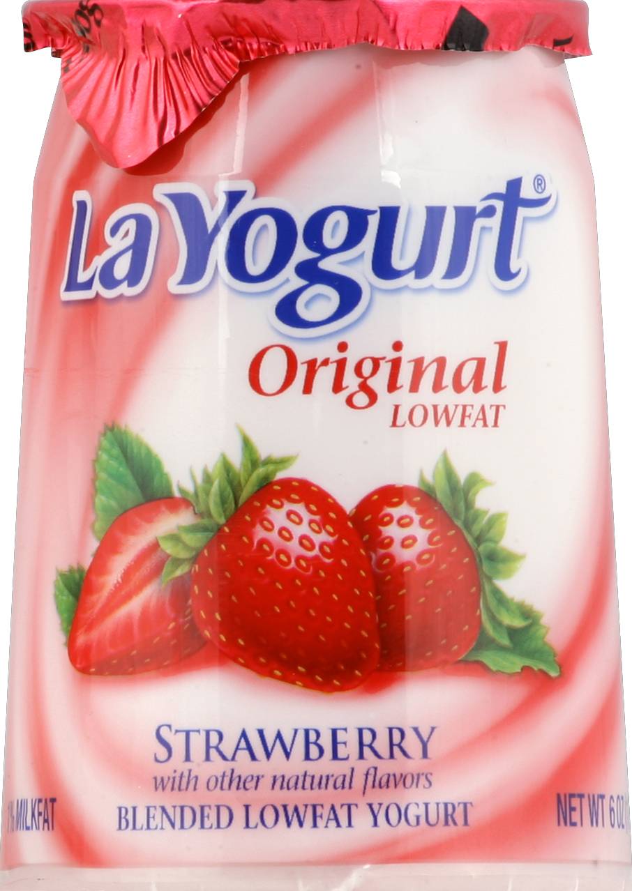 La Yogurt Lowfat Blended Yogurt, Strawberry (6 oz)