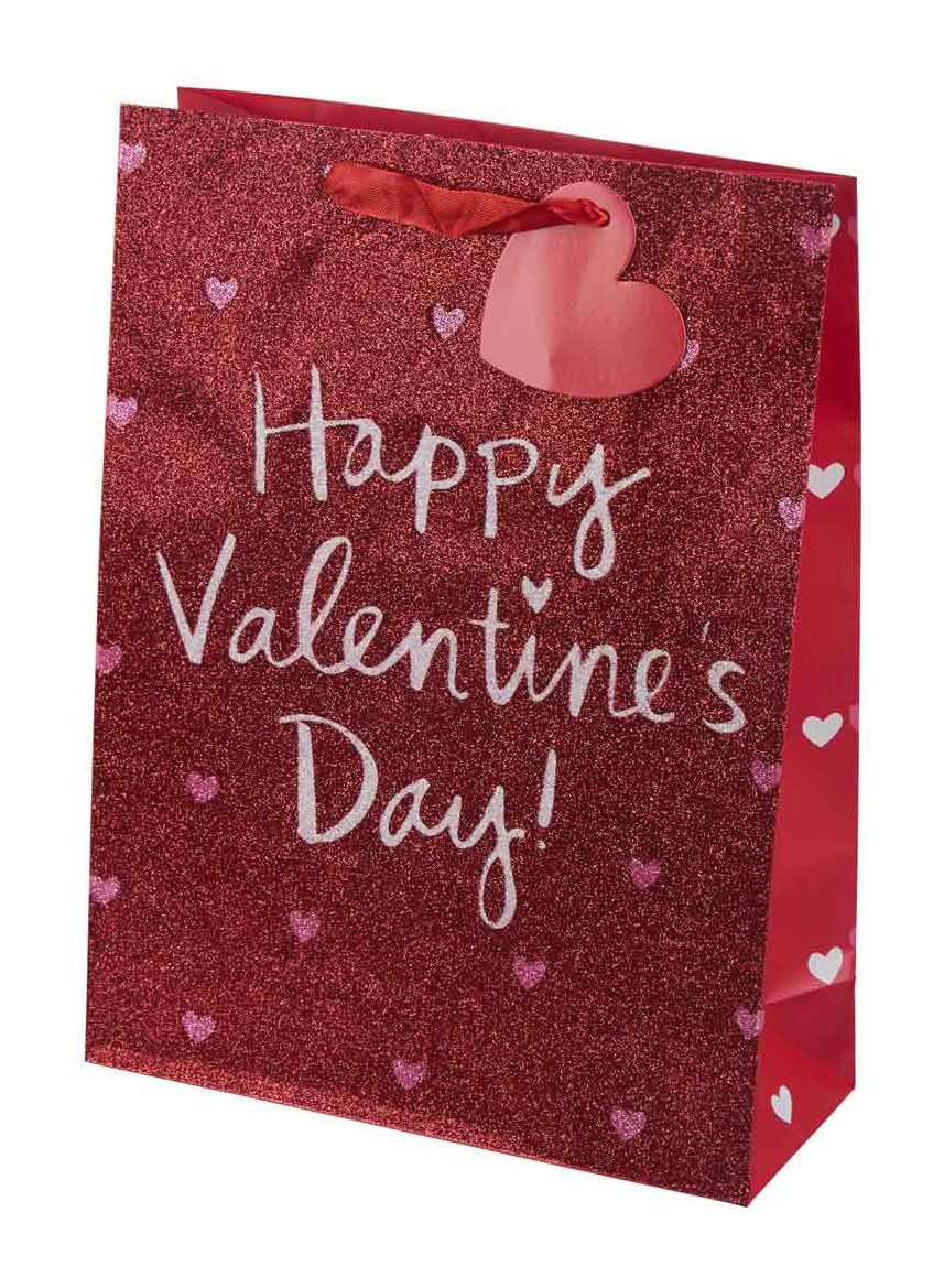 Valentine?S Day Full Glitter Gift Bag 1 Ct Assorted