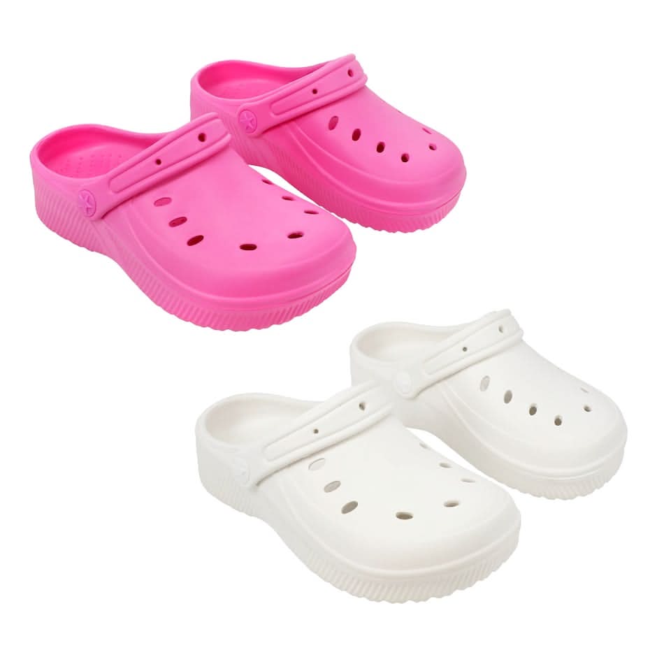 Mysoft Girls Clogs size 13, Assorted Colors, 2-pc Pack.