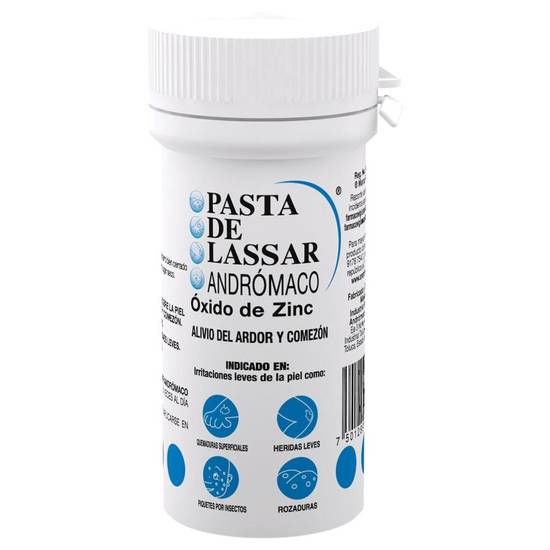 Pasta de Lassar Andrómaco (Óxido de Zinc 25%) Pasta Cja tubo c/60g –  Distribuidora Sta María