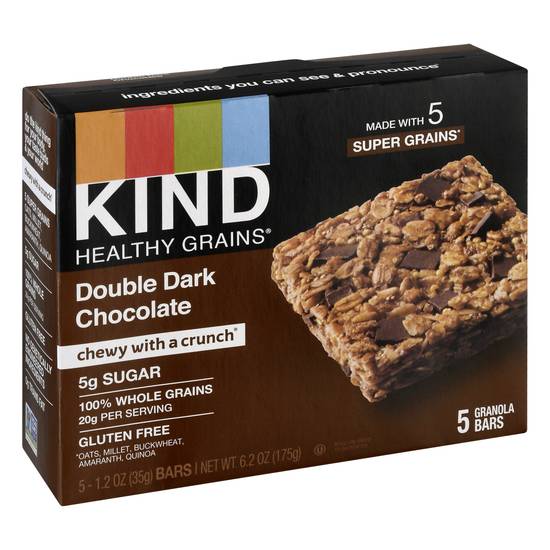 Kind Healthy Grains Double Dark Chocolate Granola Bars (5 ct)