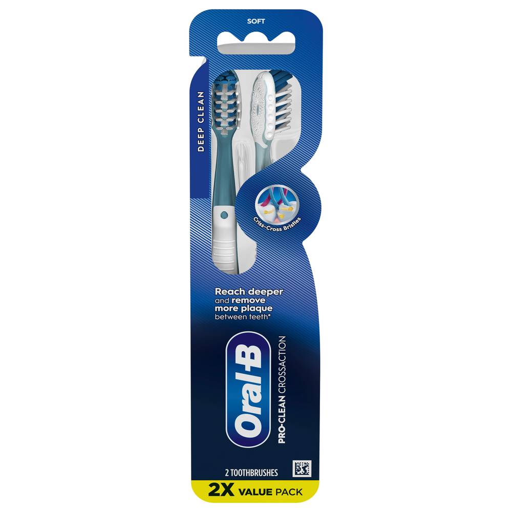 Oral-B Crossaction All in One Toothbrushes Soft, (2 ct)