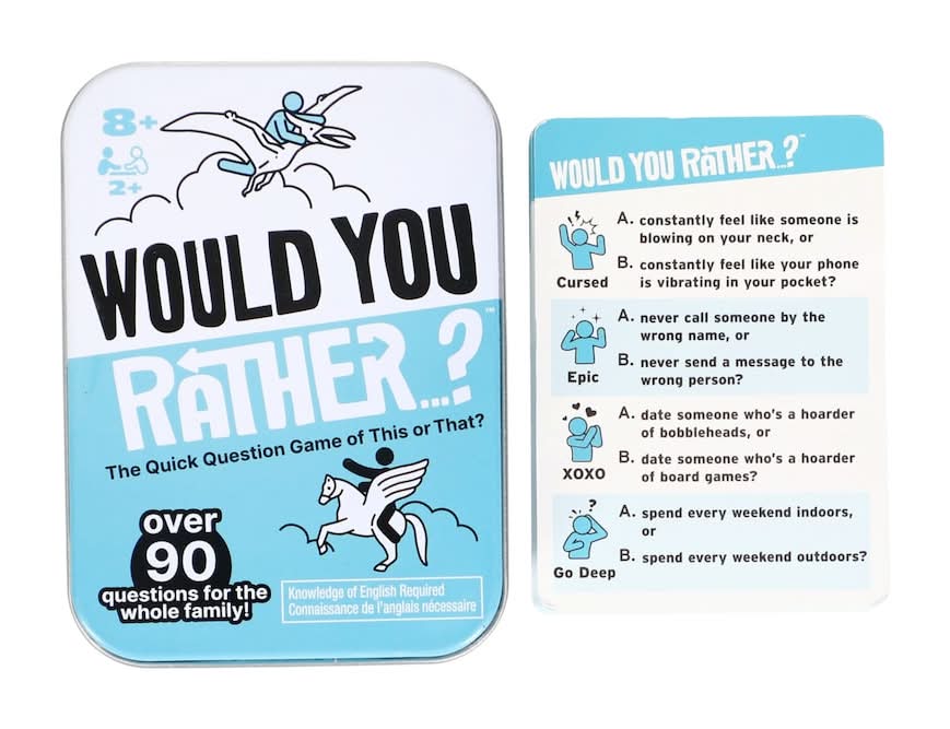 Spin Master Would You Rather Card Game in Travel Tins 8+ Years