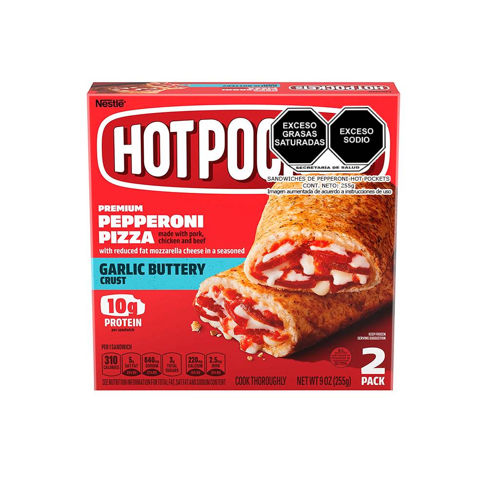 Hot pockets pizza peperoni 256 gr