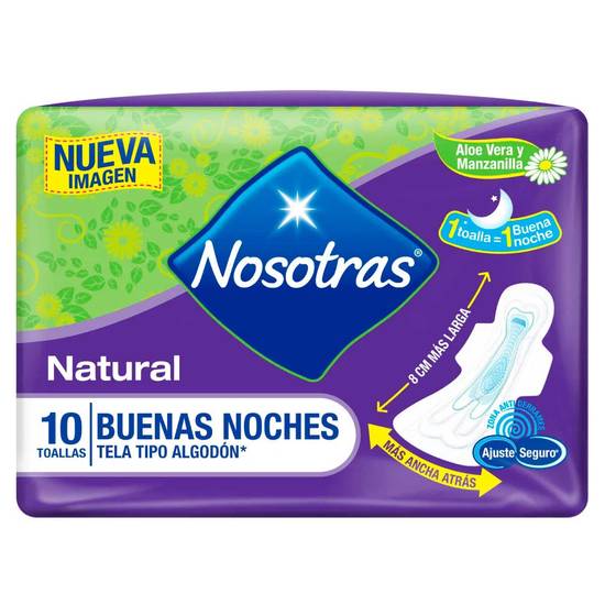 Nosotras Maxi Overnight 10 pads