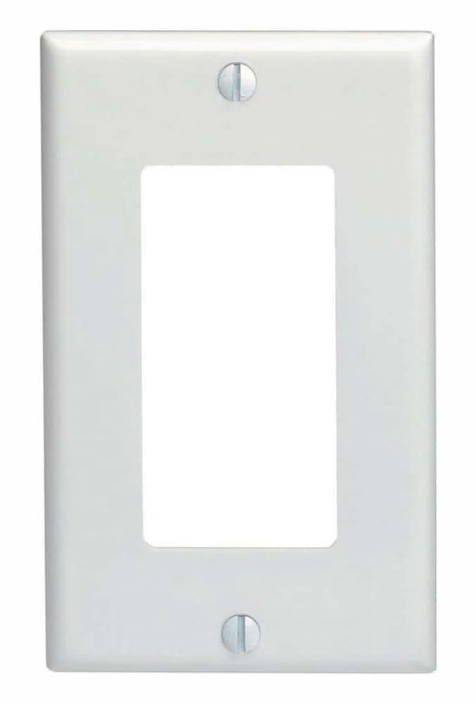 Leviton 1-Gang White Decora/Rocker Plastic Standard Wall Plate (10-Pack) 80401-Wmp