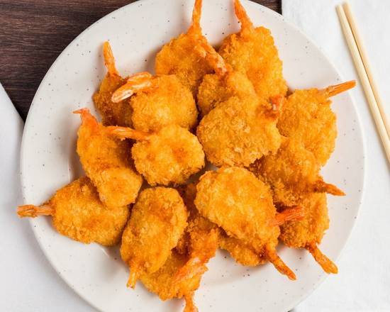 Order Fried Butterfly Shrimp (8) / 蝴蝶虾 food online from Lin store, Mesa on bringmethat.com
