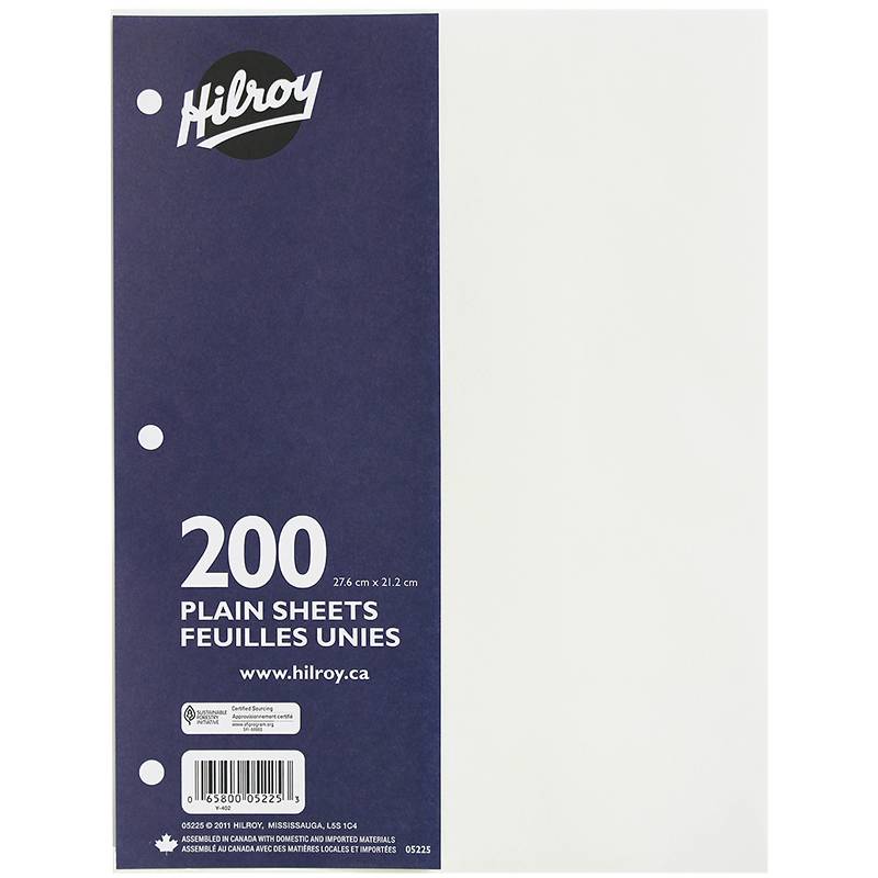 Hilroy Plain Refill Paper 200 Sheet