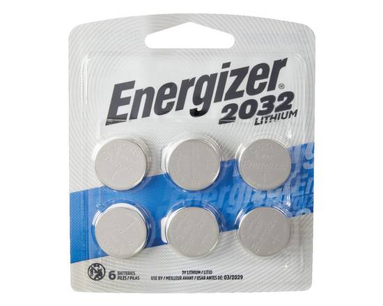 Energizer · Pile Miniature Energizer 2032 Au Lithium, Emballage De 6 - Lithium coin battery 2032 (6 units)