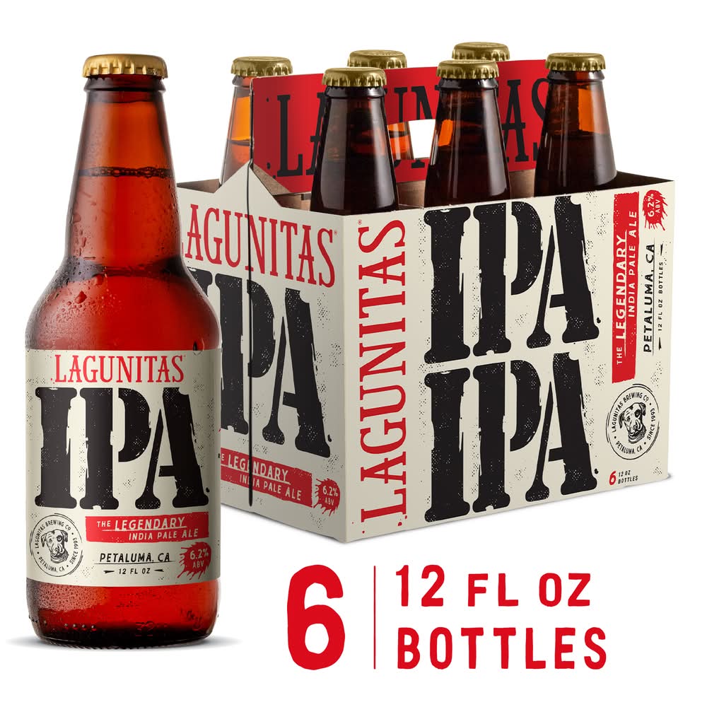 Lagunitas India Pale Ale Beer (6 x 12 fl oz)