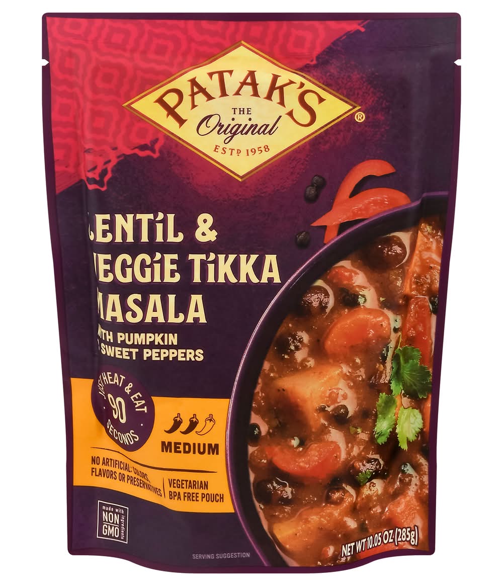 Patak's Original Medium Lentil & Veggie Tikka Masala (10.1 oz)
