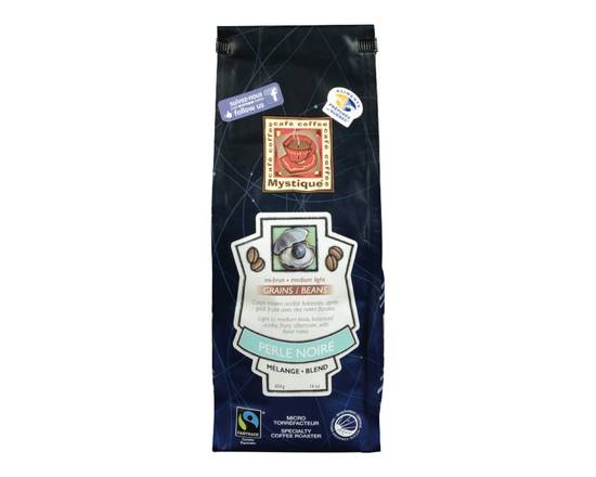 Mystique Coffee & Tea · Café perle noire mélange biologique en grains (454 g) - Black Pearl Organic Bean Coffee (454 g)