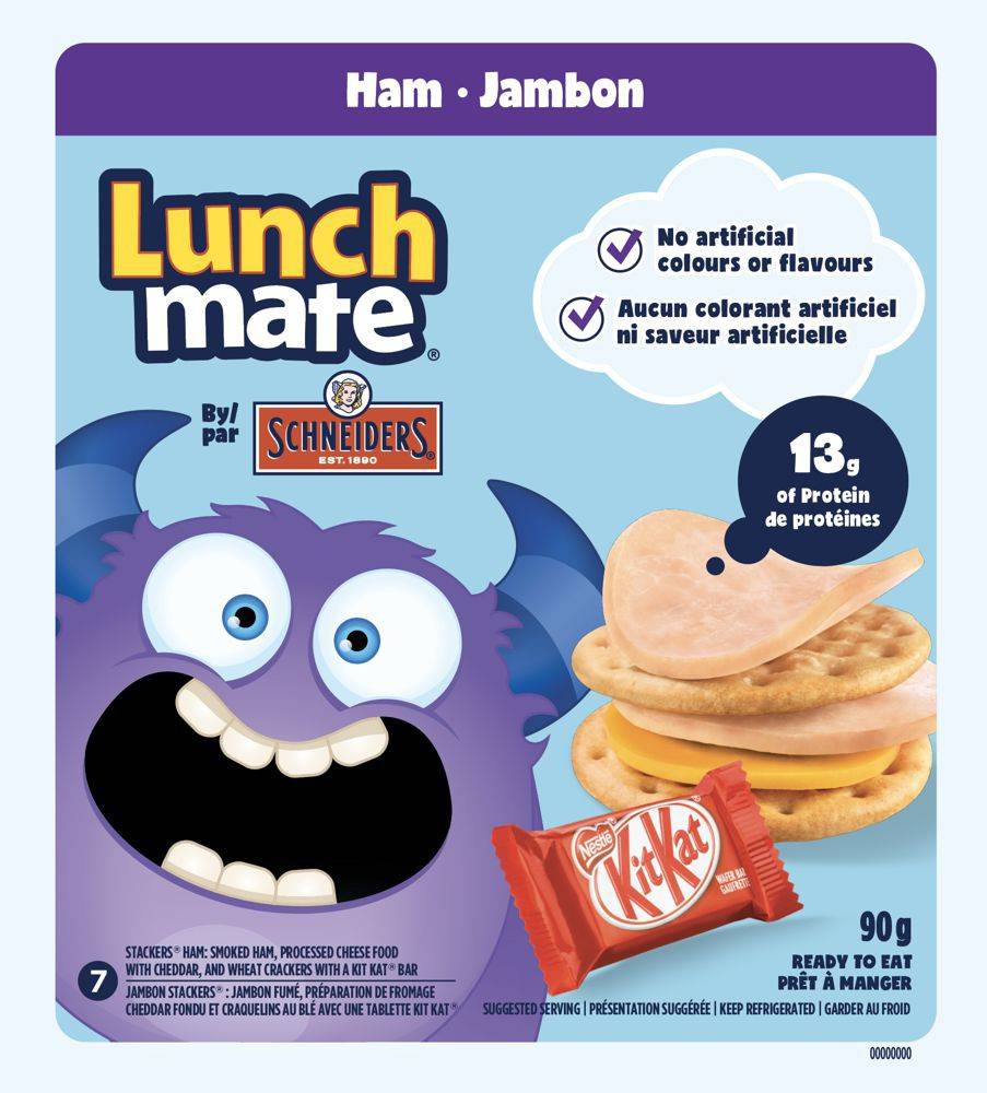 Schneiders trousse-collation au jambon lunch mate - lunch mate ham snack kit