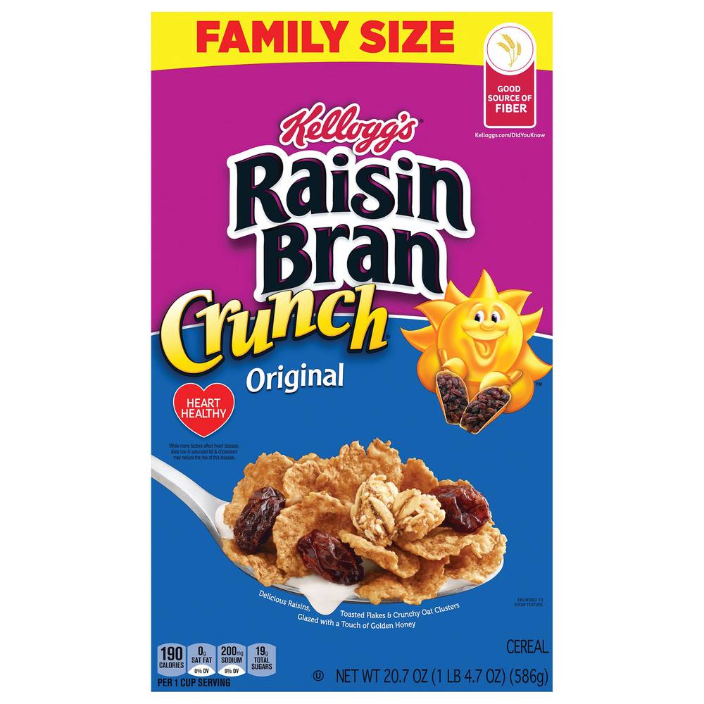 Raisin Bran Kellogg's Crunch Breakfast Cereal Original (20.7 oz)