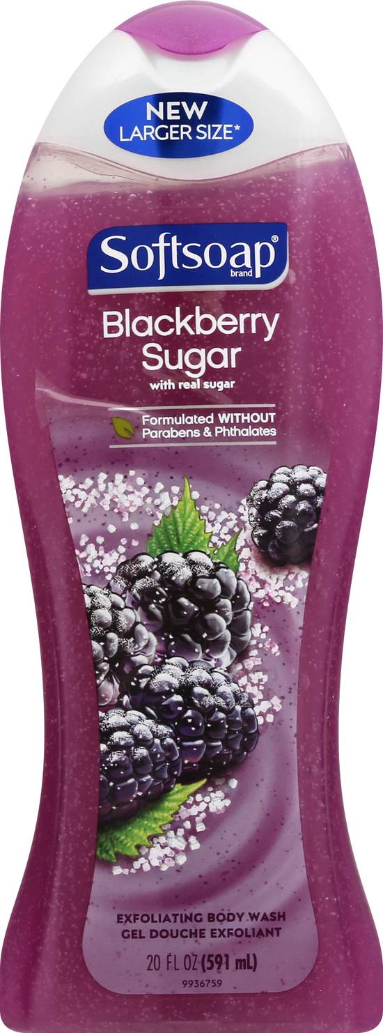 Softsoap Exfoliating Blackberry Sugar Body Wash