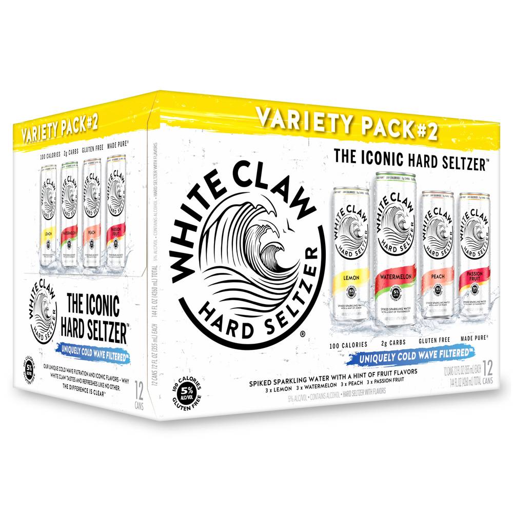 White Claw Variety pack the Iconic Hard Seltzer, Assorted (12 x 12 fl oz)