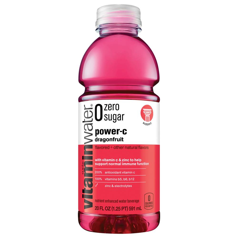 Vitaminwater Zero Power C Beverage Drink, Dragonfruit (20 fl oz)