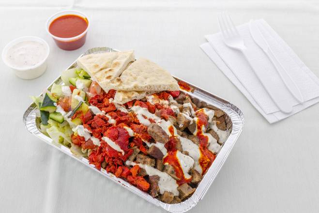 Order Chicken Over Rice food online from The Halal Bros. NY store, Bellerose on bringmethat.com