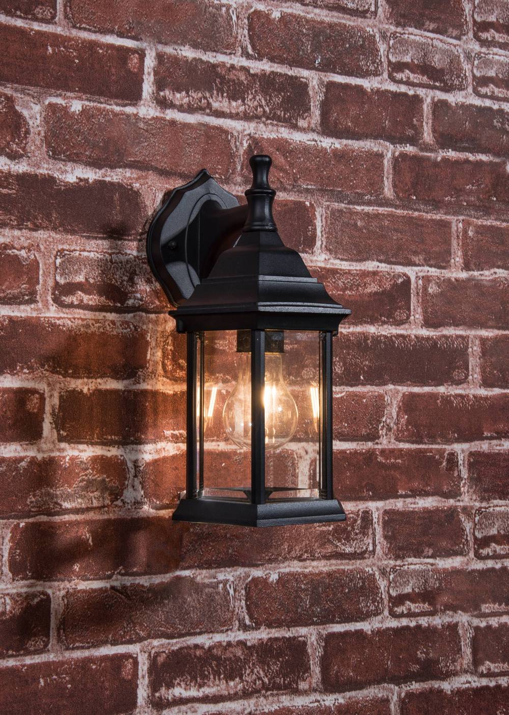 Project Source Henfield 1-Light 11.81-in H Matte Black Outdoor Wall Light | 5290101012