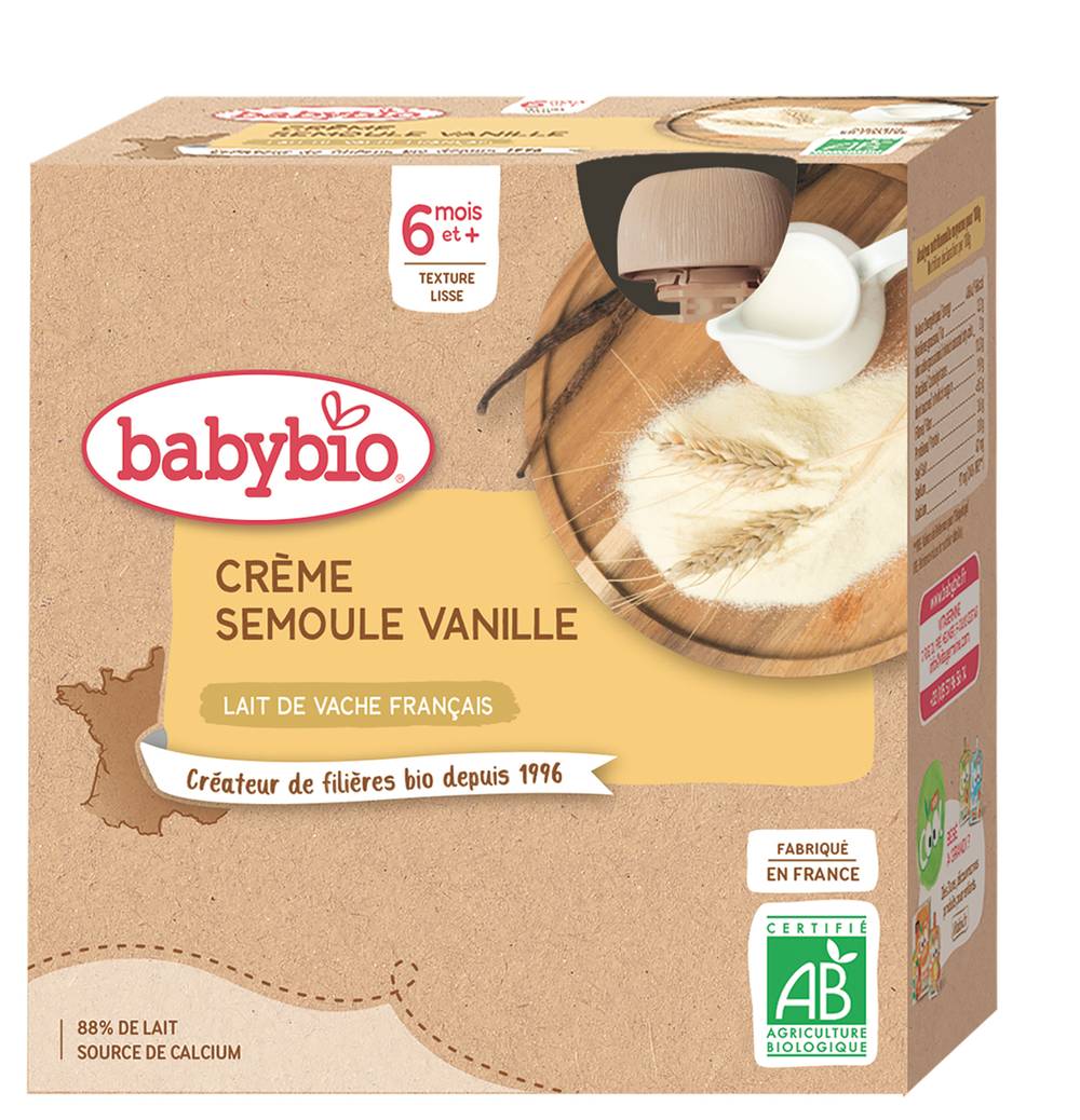 Babybio - Crème semoule dès 6 mois (vanille )