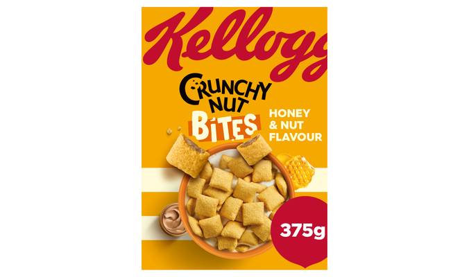 Kellogg's Crunchy Nut Bites Honey & Nut Flavour Breakfast Cereal 375g