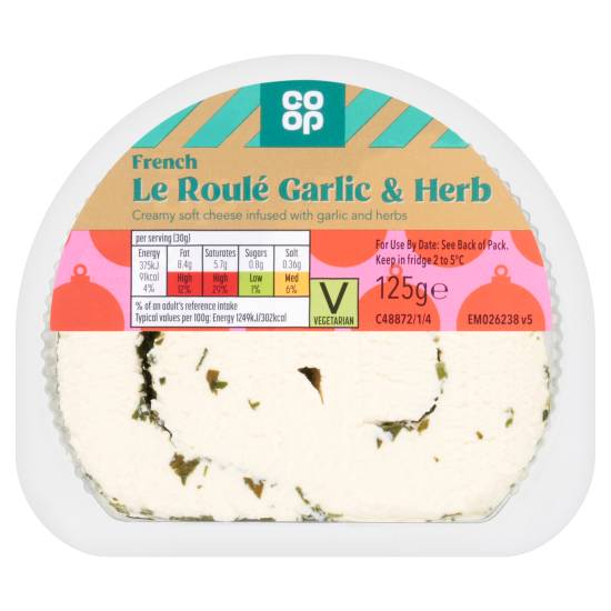 Co-Op French Garlic & Herb Roulé 125g