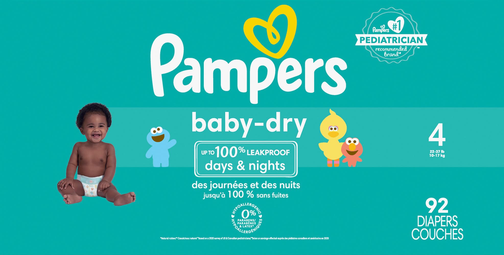 Pampers Baby Dry Ultra Cushiony Diapers, Stage 4 (92 ct)