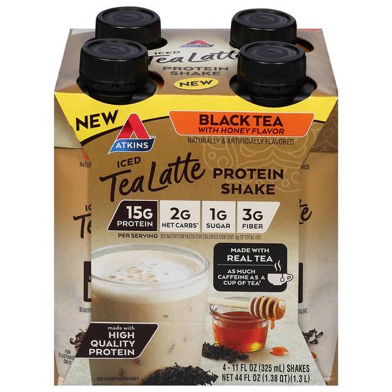 Atkins Iced Tea Latte Protein Shake (4 pack, 11 fl oz) (honey)