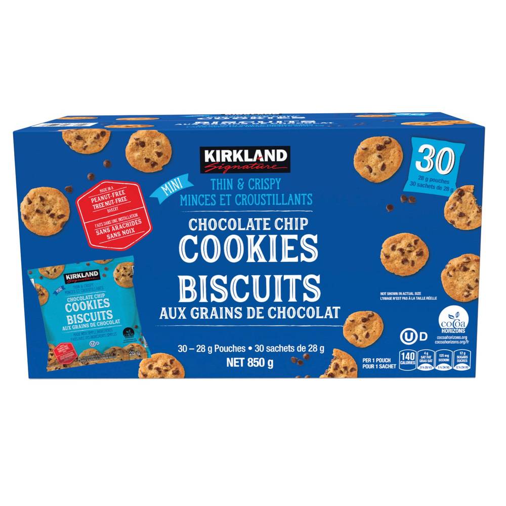 Kirkland Signature Mini Biscuits Aux Chocolat (30 unités) - Mini Chocolate Chip Cookies (30 units)