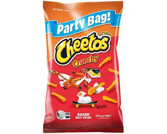 Cheetos Corn Snacks Crunchy Cheese Party Bag 210g