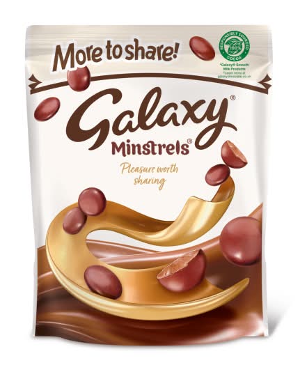 Galaxy Ministrels Milk Chocolate Buttons Sharing Pouch Bag (195g)